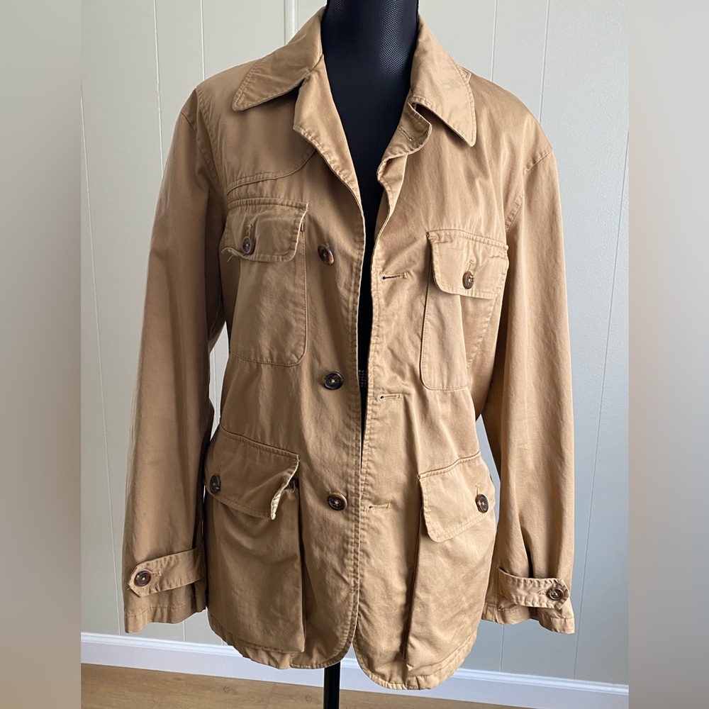 1990’s Ralph Lauren Women's Tan Utility/Barn Jacket